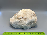 a chunk of a white crystalline milky quartz
